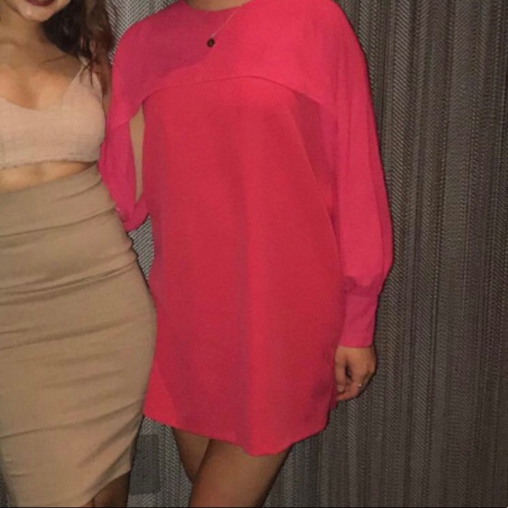 Pink Zara Basics dress